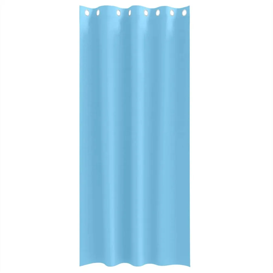 Rideaux occultants avec anneaux 2 pcs Bleu clair 260 x 140 cm - 4