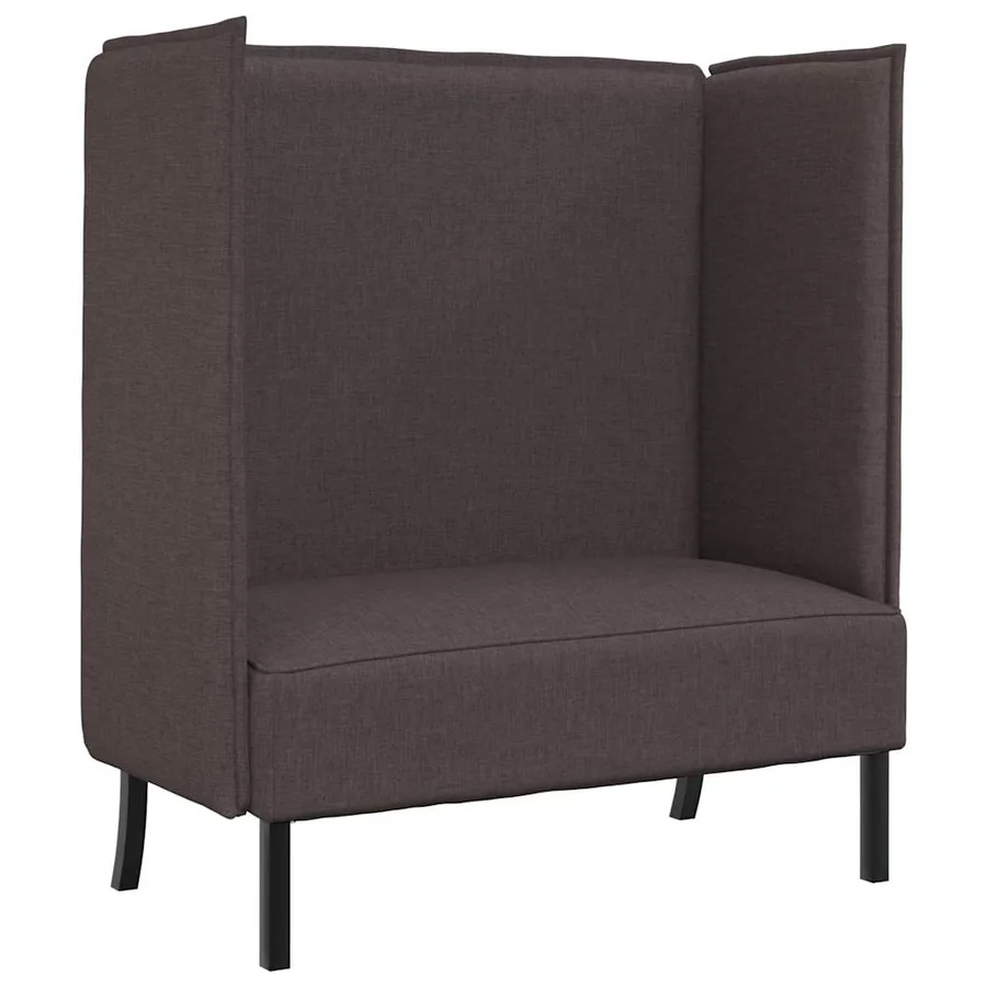 Canapé à Haut Dossier 101cm Marron foncé tissu - 2