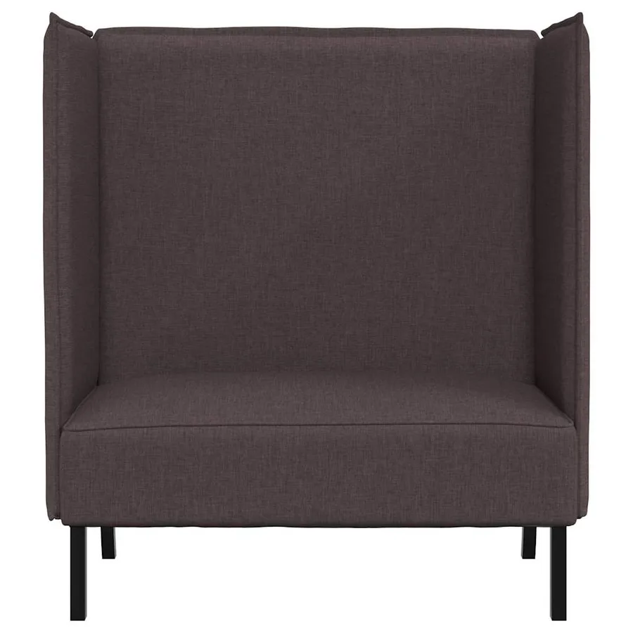 Canapé à Haut Dossier 101cm Marron foncé tissu - 4