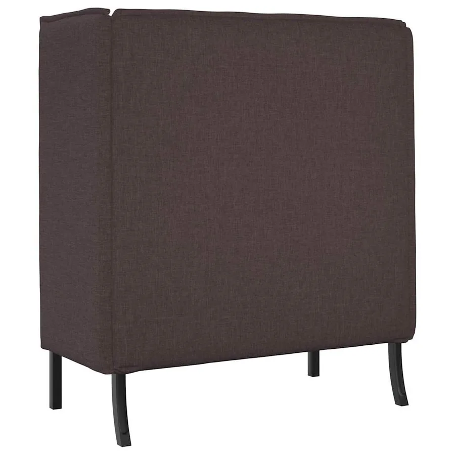 Canapé à Haut Dossier 101cm Marron foncé tissu - 6