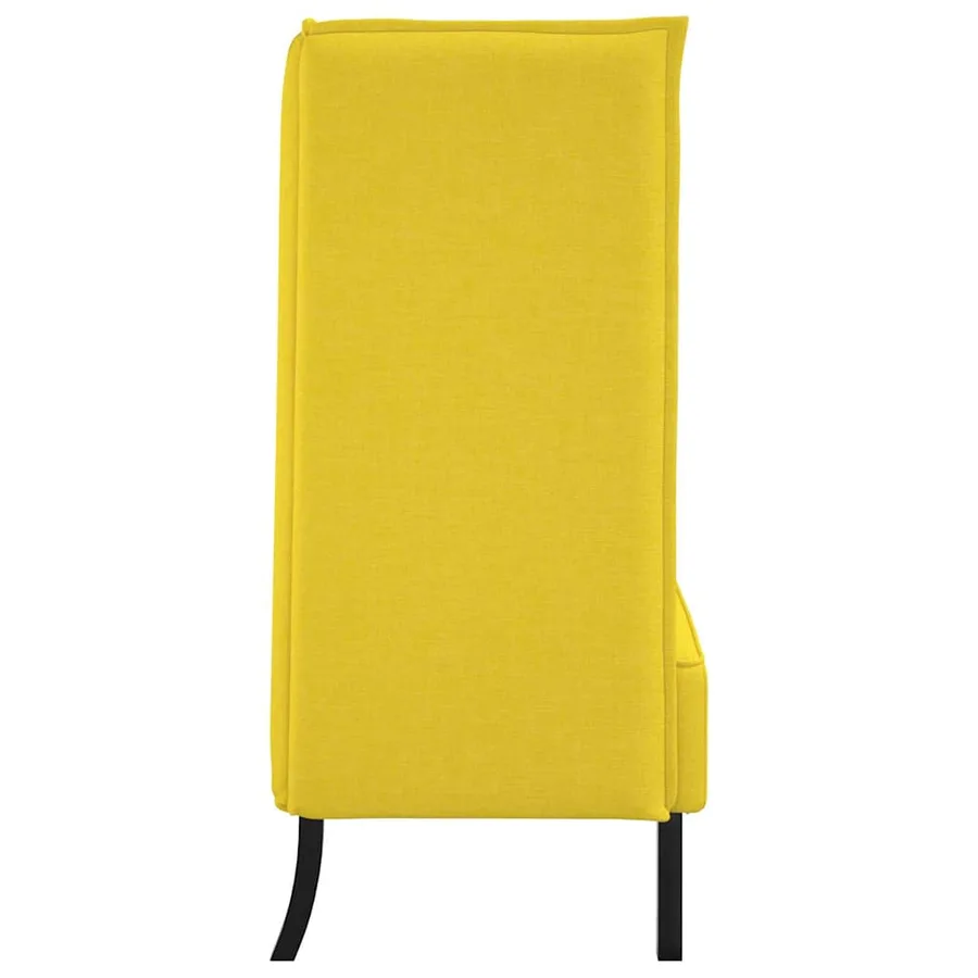Canapé à Haut Dossier 101cm Jaune clair tissu - 5