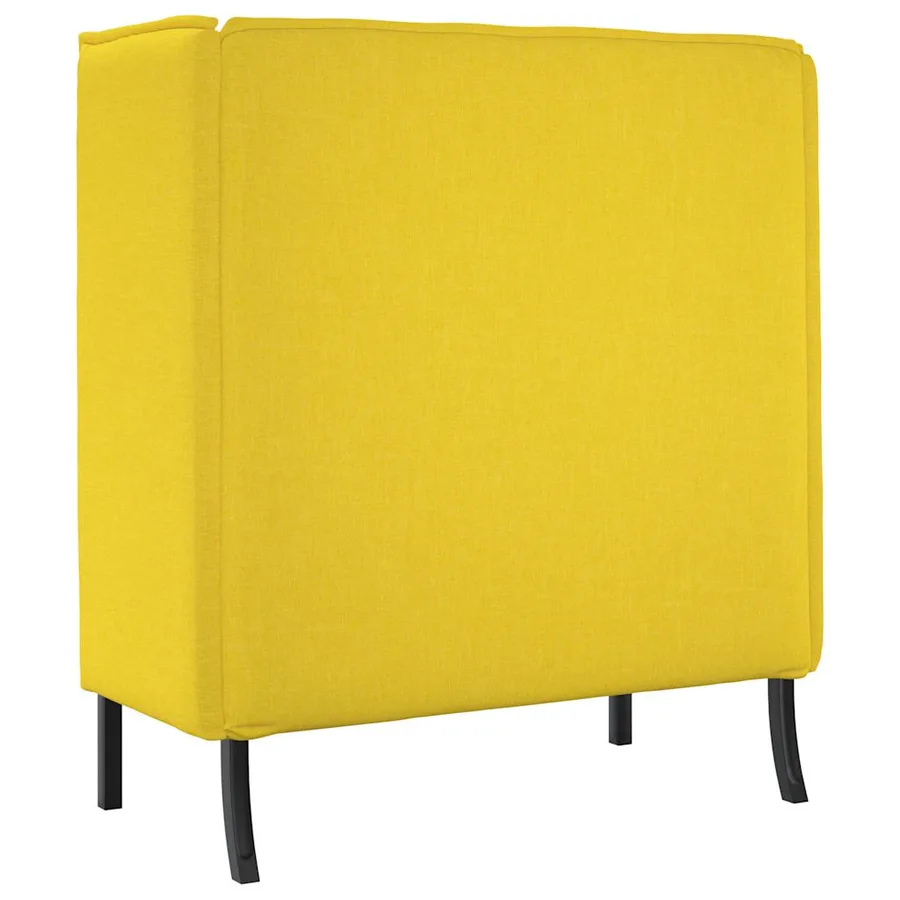 Canapé à Haut Dossier 101cm Jaune clair tissu - 6