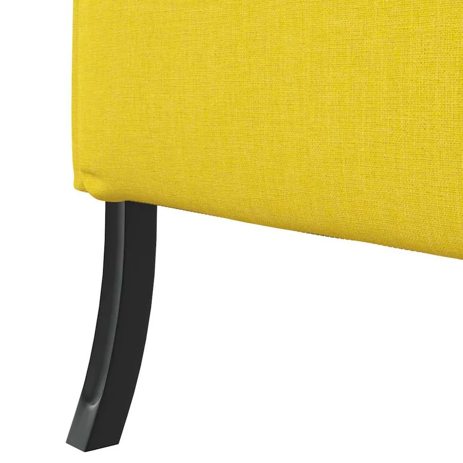 Canapé à Haut Dossier 101cm Jaune clair tissu - 7
