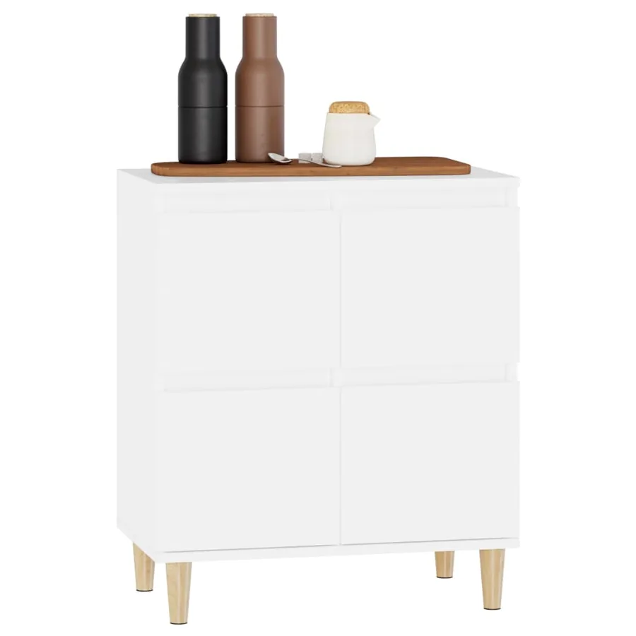 Buffet Blanc 60x35x70 cm Bois d'ingénierie - 4