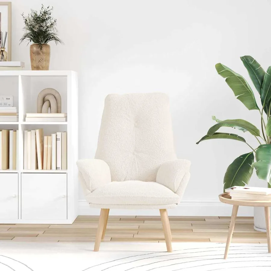 fauteuil Crème 69 x 74 x 93 cm Tissu Sherpa - 3