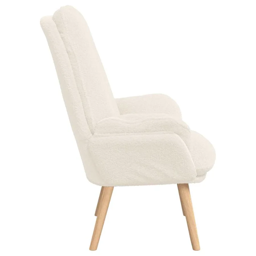 fauteuil Crème 69 x 74 x 93 cm Tissu Sherpa - 5
