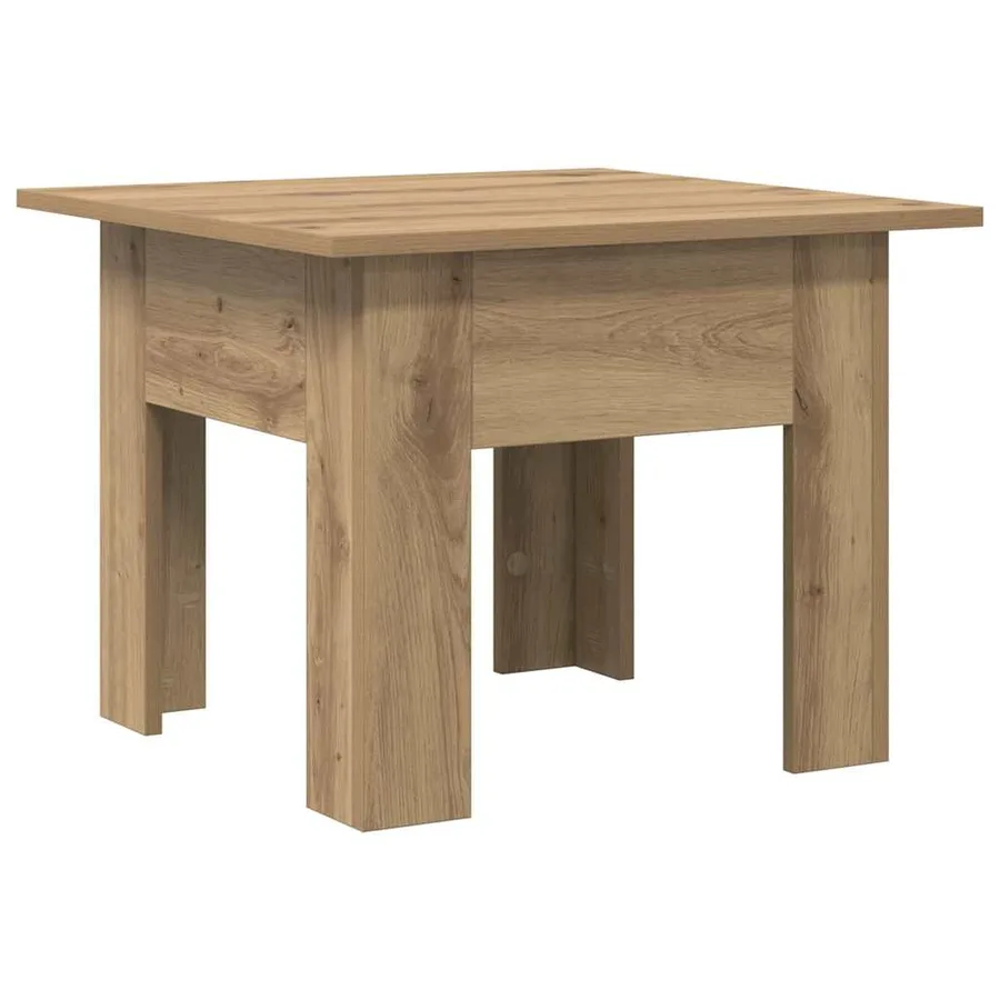 Table basse Chêne artisanal 55 x 55 x 42 cm Bois d'ingénierie - 2