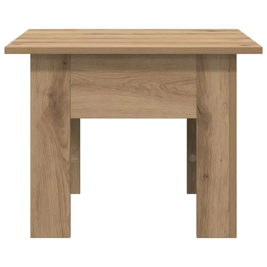 Table basse Chêne artisanal 55 x 55 x 42 cm Bois d'ingénierie - 5