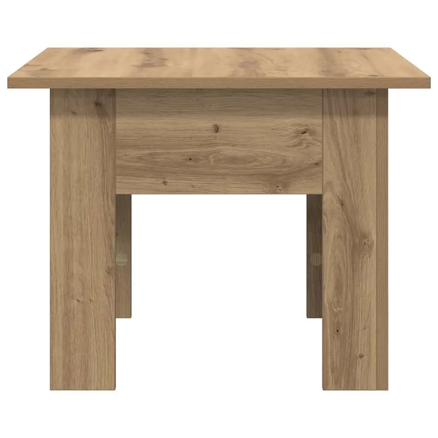 Table basse Chêne artisanal 55 x 55 x 42 cm Bois d'ingénierie - 6