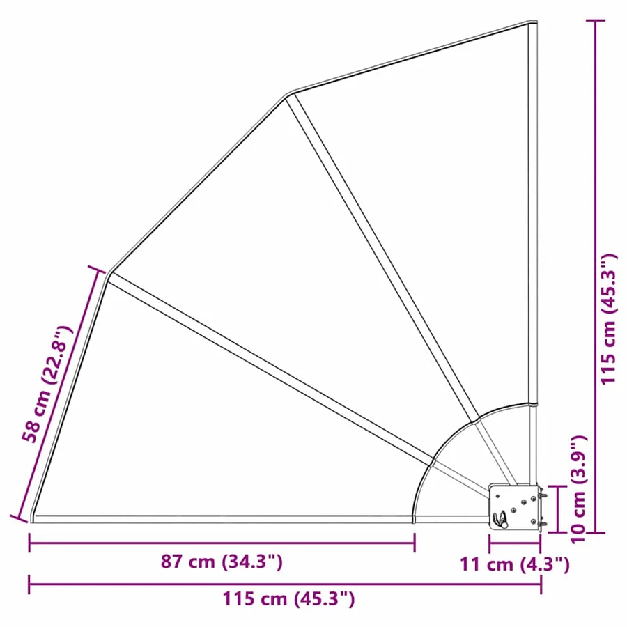 Écran de confidentialité pour balcon 115 x 115 cm Polyester - 8