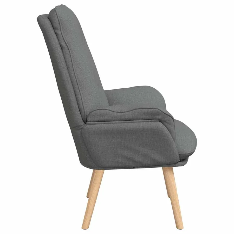 fauteuil Gris foncé 69 x 74 x 93 cm Tissu et Contreplaqué - 5