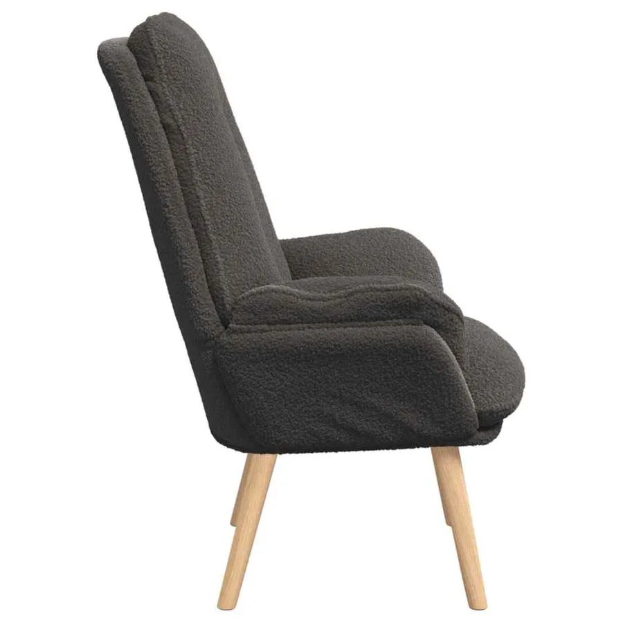fauteuil Gris foncé 69 x 74 x 93 cm Tissu Sherpa - 5