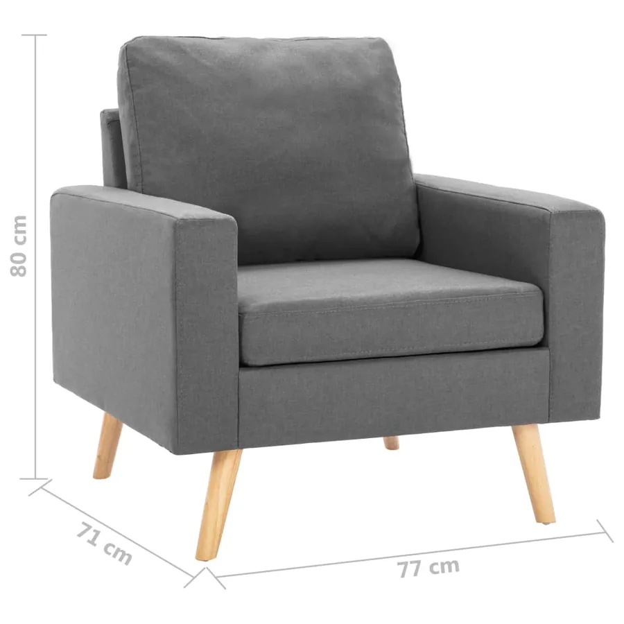 Ensemble de canapés 2 pcs Tissu Gris clair - 11
