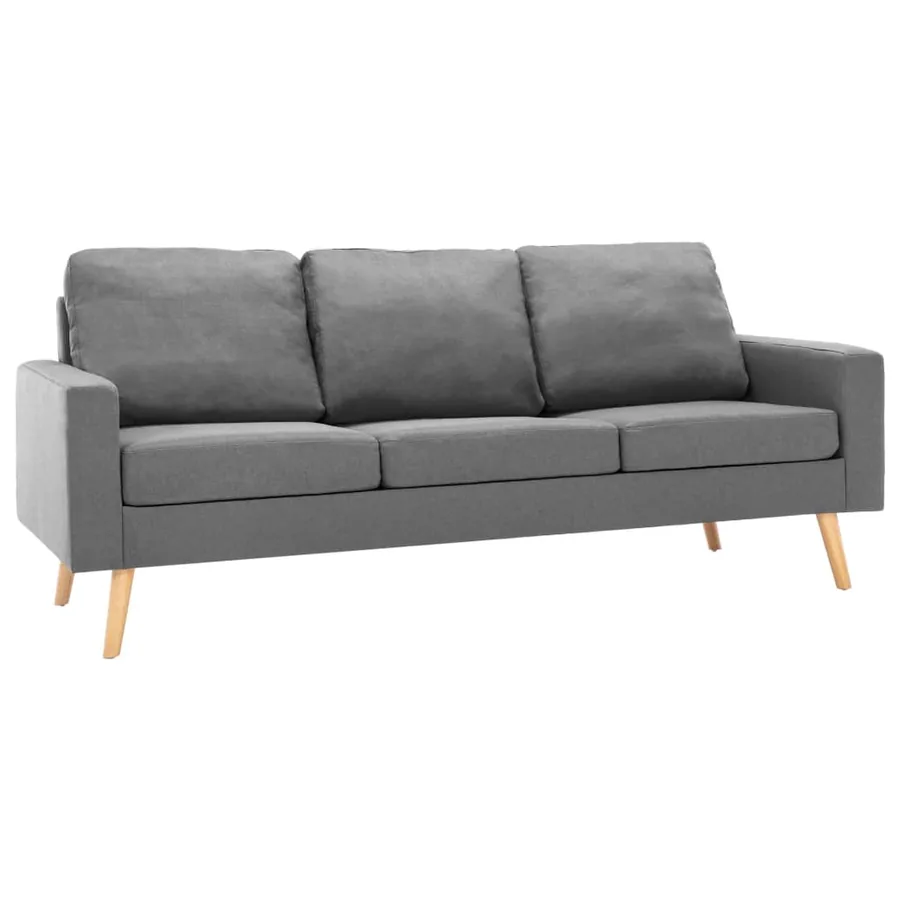 Ensemble de canapés 2 pcs Tissu Gris clair - 2