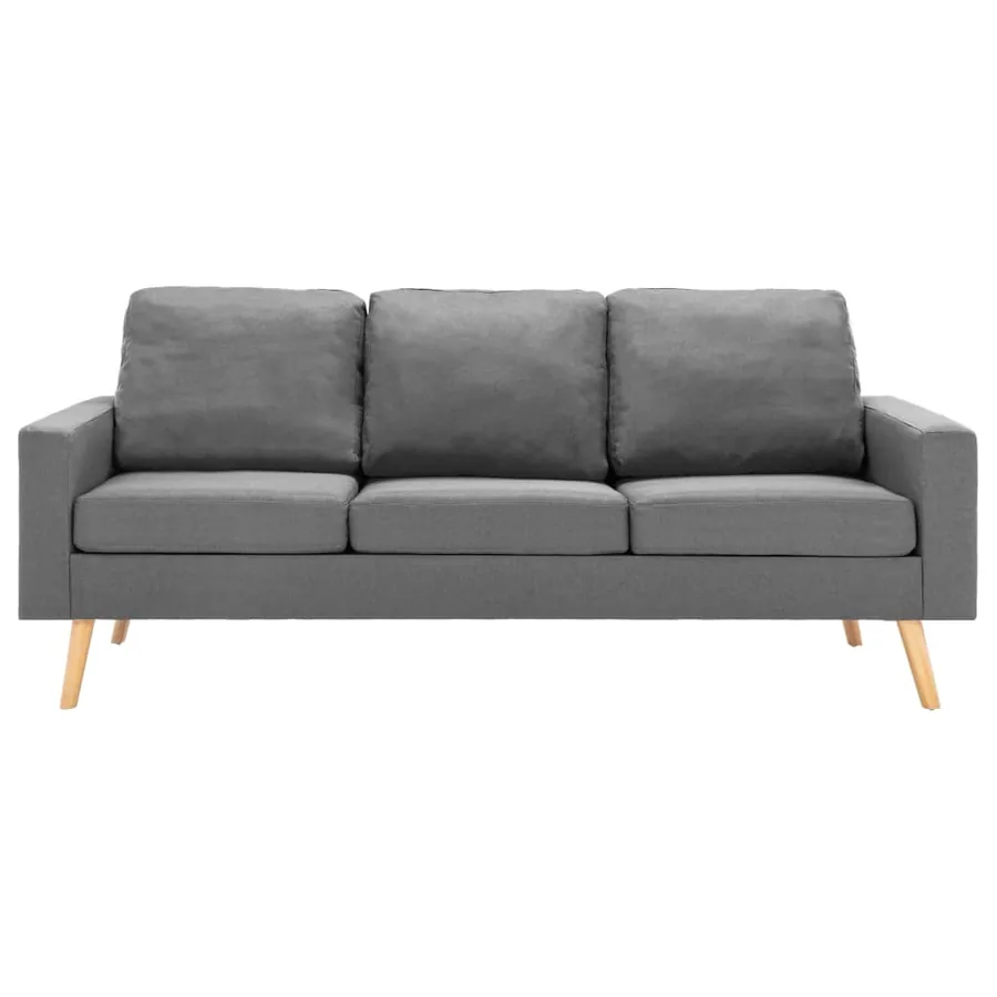 Ensemble de canapés 2 pcs Tissu Gris clair - 3