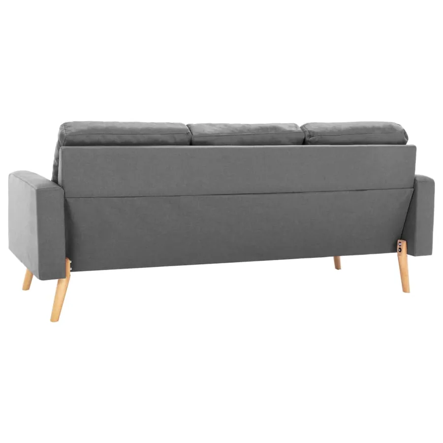 Ensemble de canapés 2 pcs Tissu Gris clair - 4