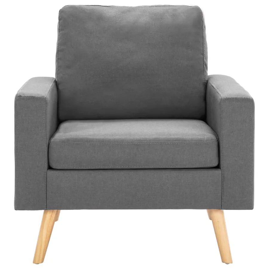 Ensemble de canapés 2 pcs Tissu Gris clair - 6