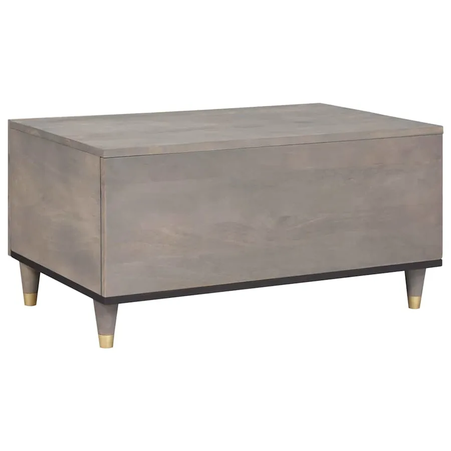 Table basse Gris 80 x 50 x 40 cm Bois de mangue massif - 5