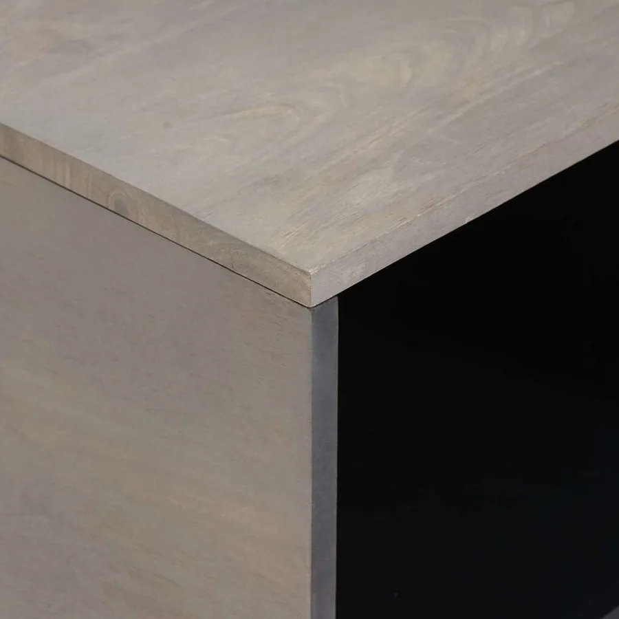 Table basse Gris 80 x 50 x 40 cm Bois de mangue massif - 6
