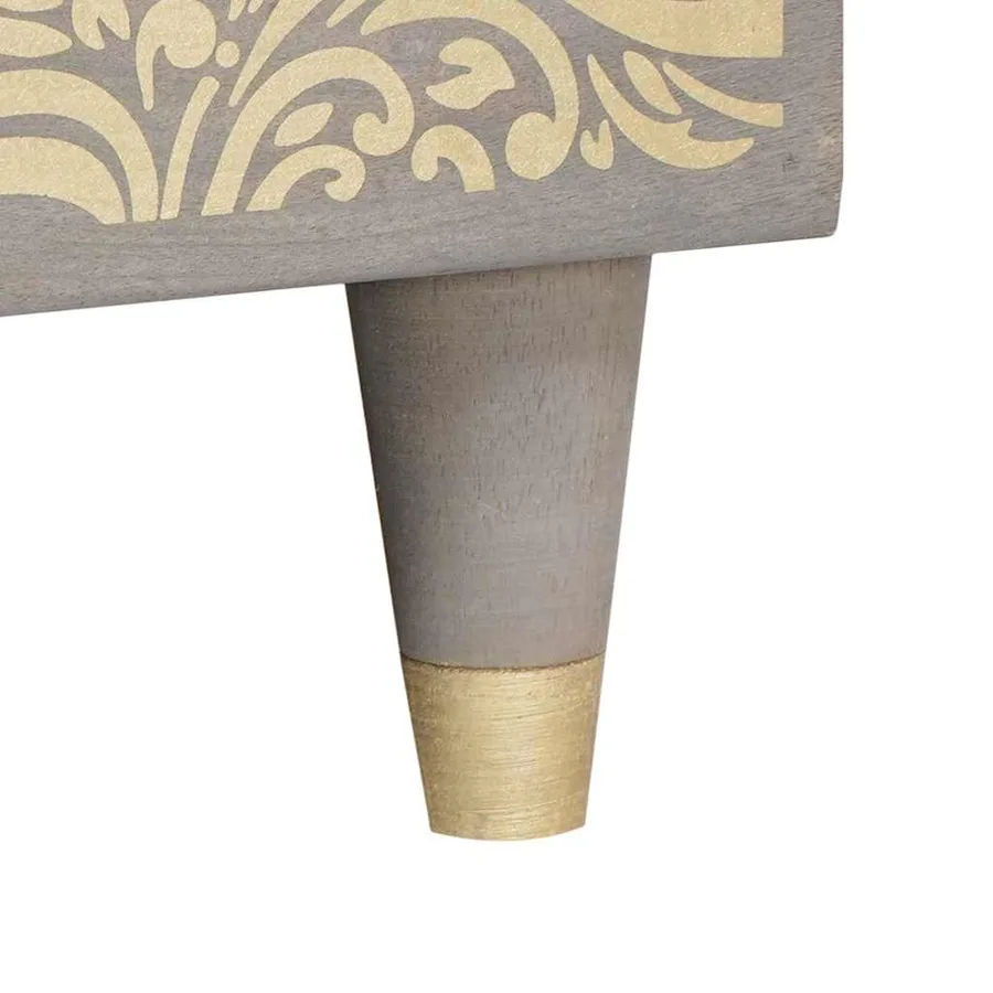 Table basse Gris 80 x 50 x 40 cm Bois de mangue massif - 8