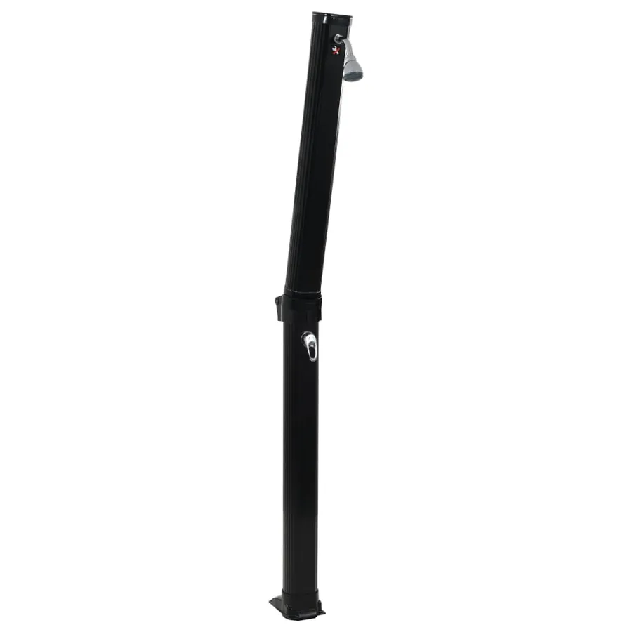 Douche solaire pliable Noir 214 cm 23 L - 2