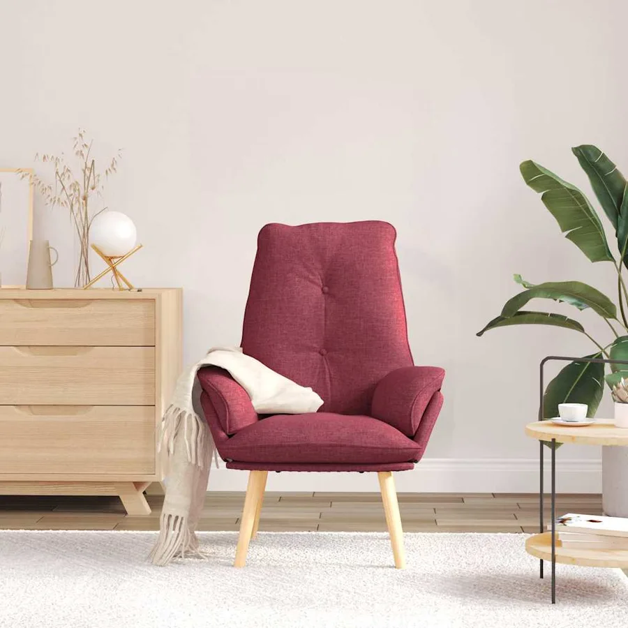 fauteuil Bordeaux 69 x 74 x 93 cm Tissu et Contreplaqué - 3