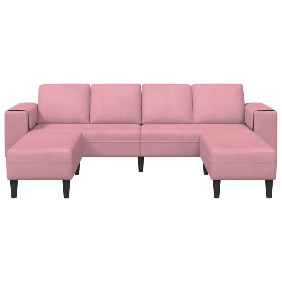 Canapé de salon 3 pcs Rose 250 x 188 x 76 cm - 4