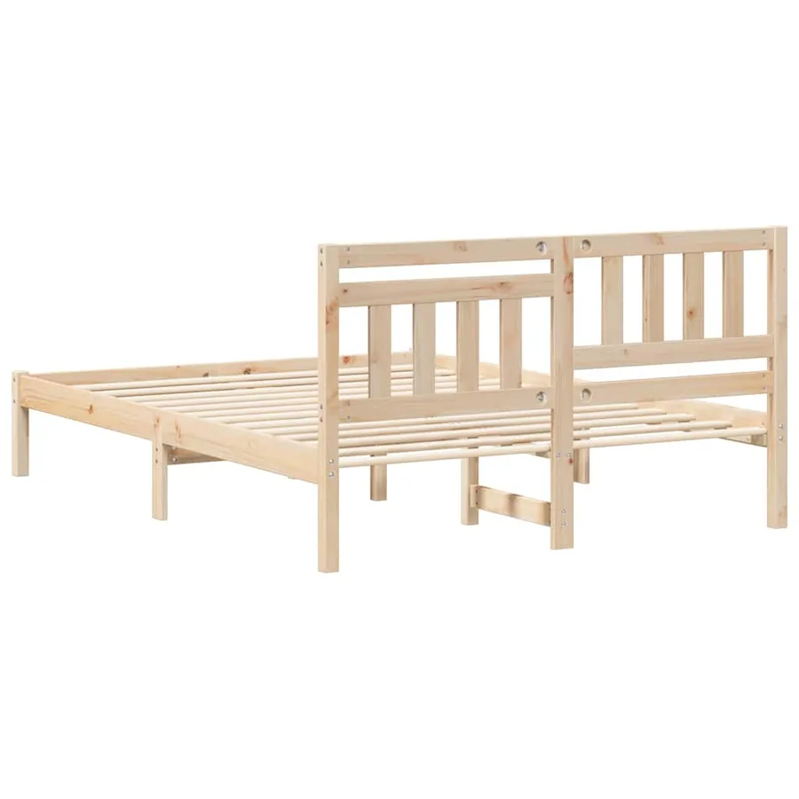Cadre de lit avec tête de lit Marron 120 x 190 cm Pin massif - 6
