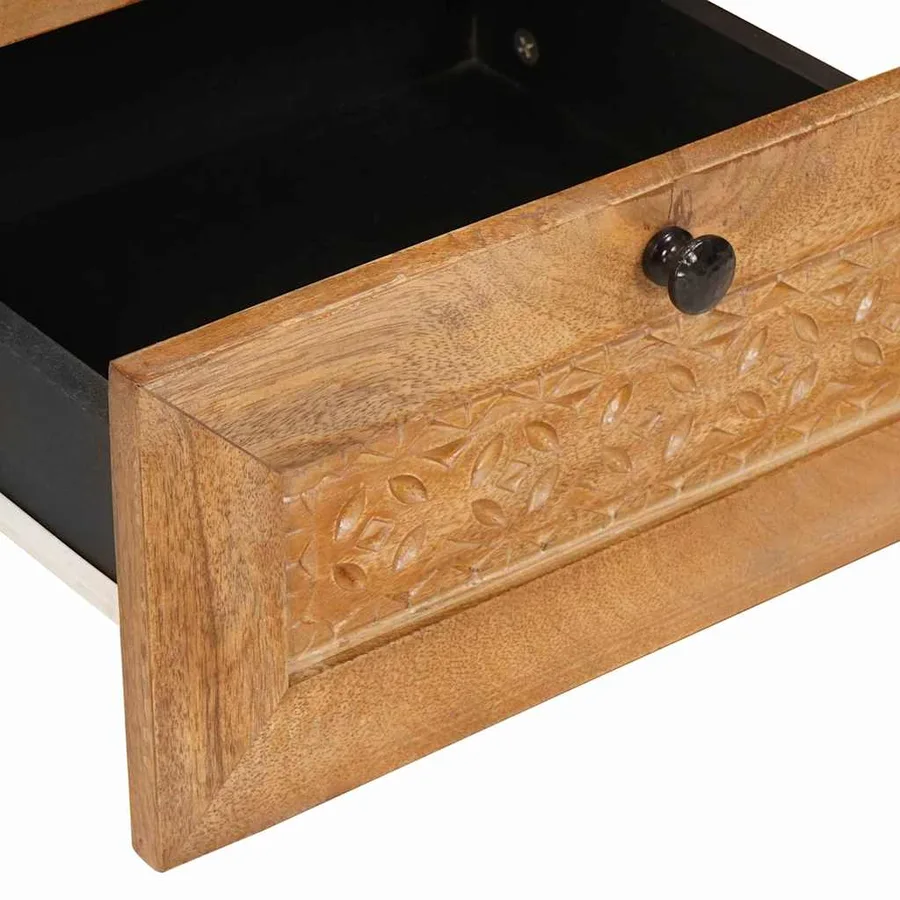Table de chevet 2 pcs Marron Clair 40 x 33 x 46 cm - 9