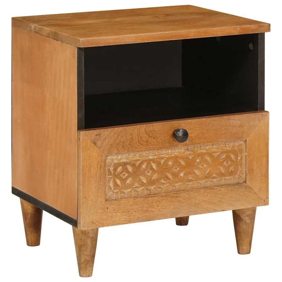 Table de chevet 2 pcs Marron Clair 40 x 33 x 46 cm - 2