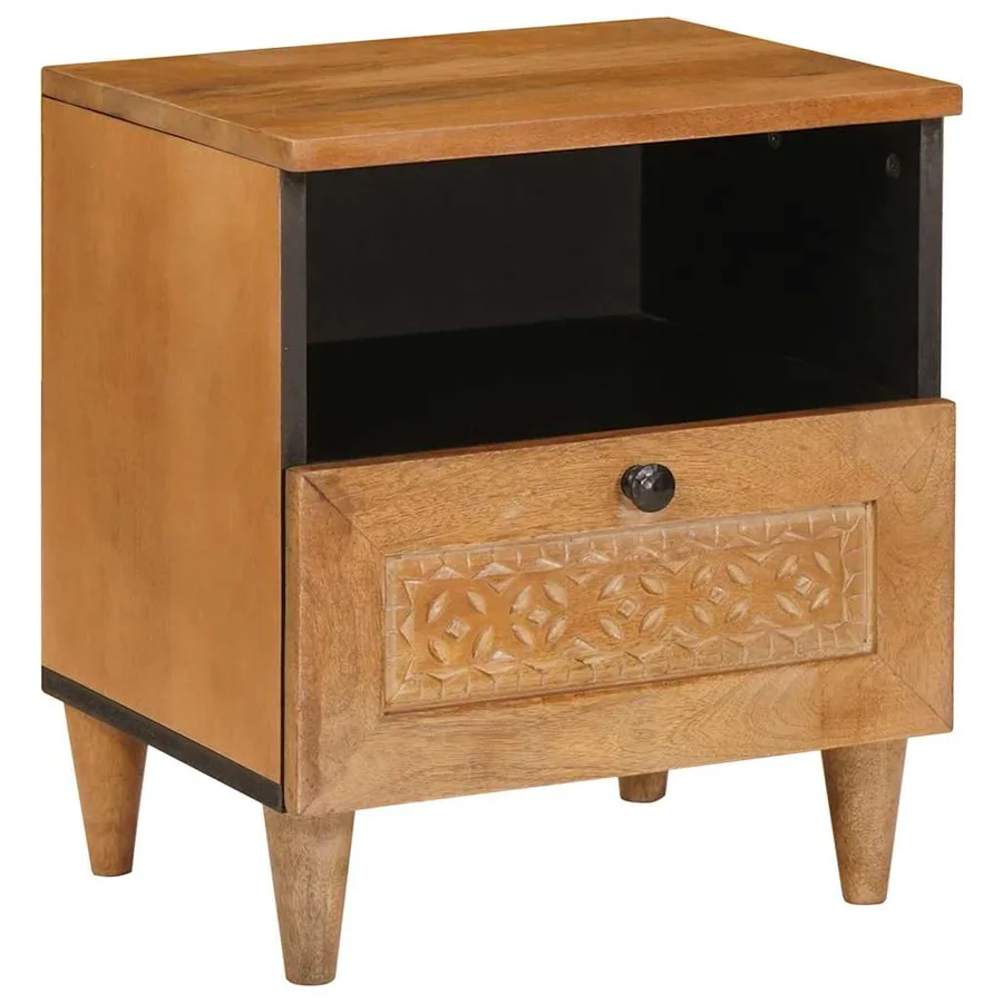 Table de chevet 2 pcs Marron Clair 40 x 33 x 46 cm - 3