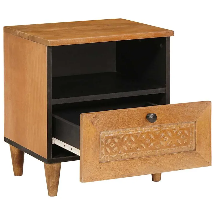 Table de chevet 2 pcs Marron Clair 40 x 33 x 46 cm - 4