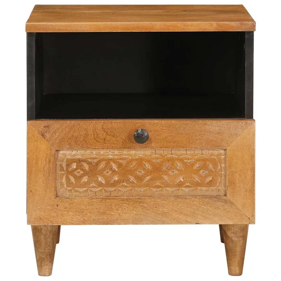 Table de chevet 2 pcs Marron Clair 40 x 33 x 46 cm - 5