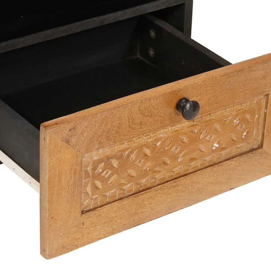 Table de chevet 2 pcs Marron Clair 40 x 33 x 46 cm - 9