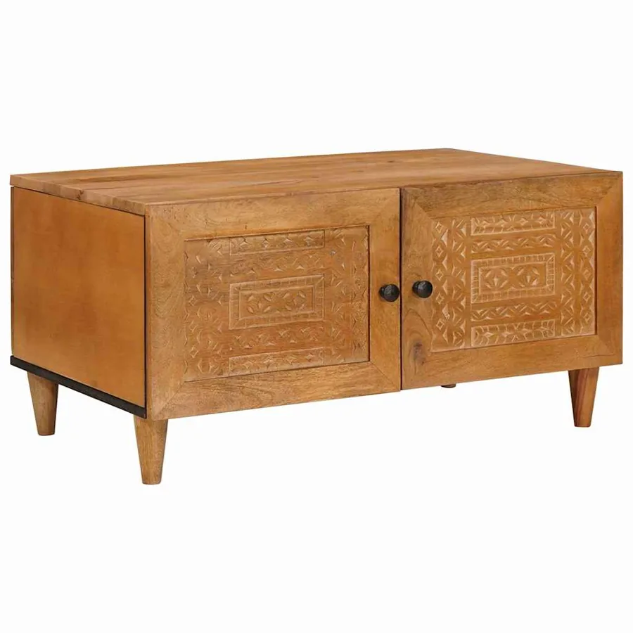 Table basse Marron Clair 80 x 54 x 40 cm Bois d'ingénierie