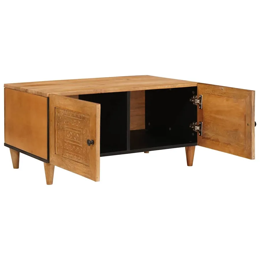 Table basse Marron Clair 80 x 54 x 40 cm Bois d'ingénierie - 2
