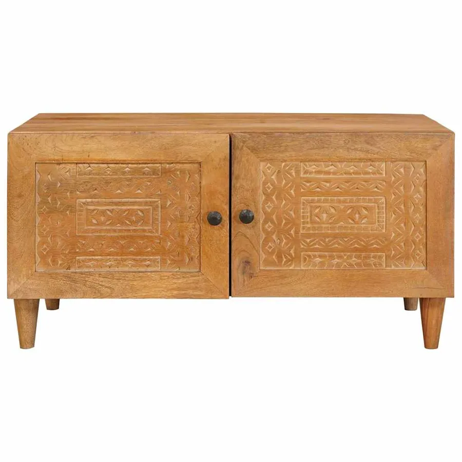 Table basse Marron Clair 80 x 54 x 40 cm Bois d'ingénierie - 3