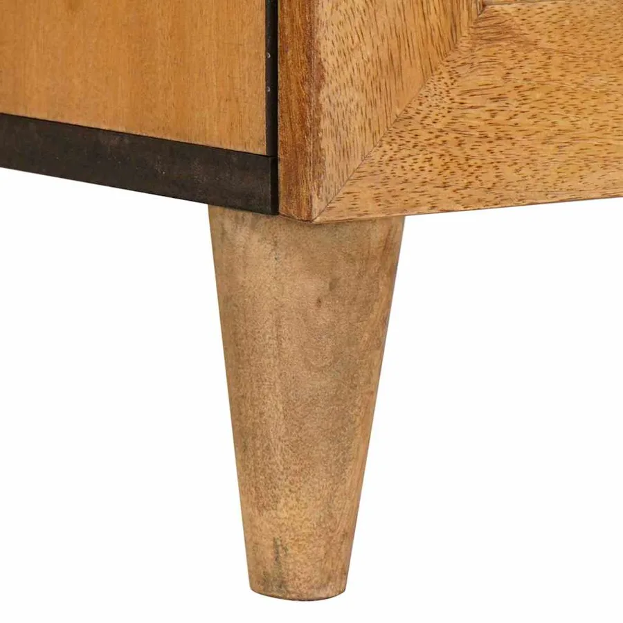 Table de chevet Marron Clair 50 x 33 x 60 cm Bois d'ingénierie - 9