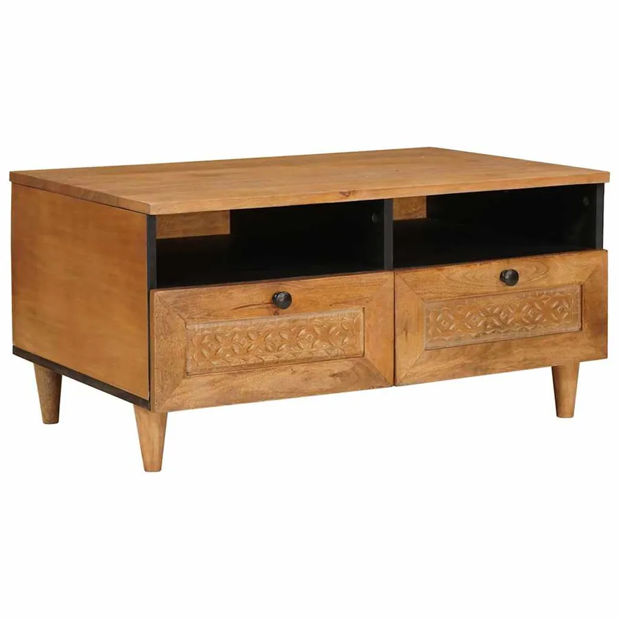 Table basse Marron Clair 80 x 54 x 40 cm Bois d'ingénierie