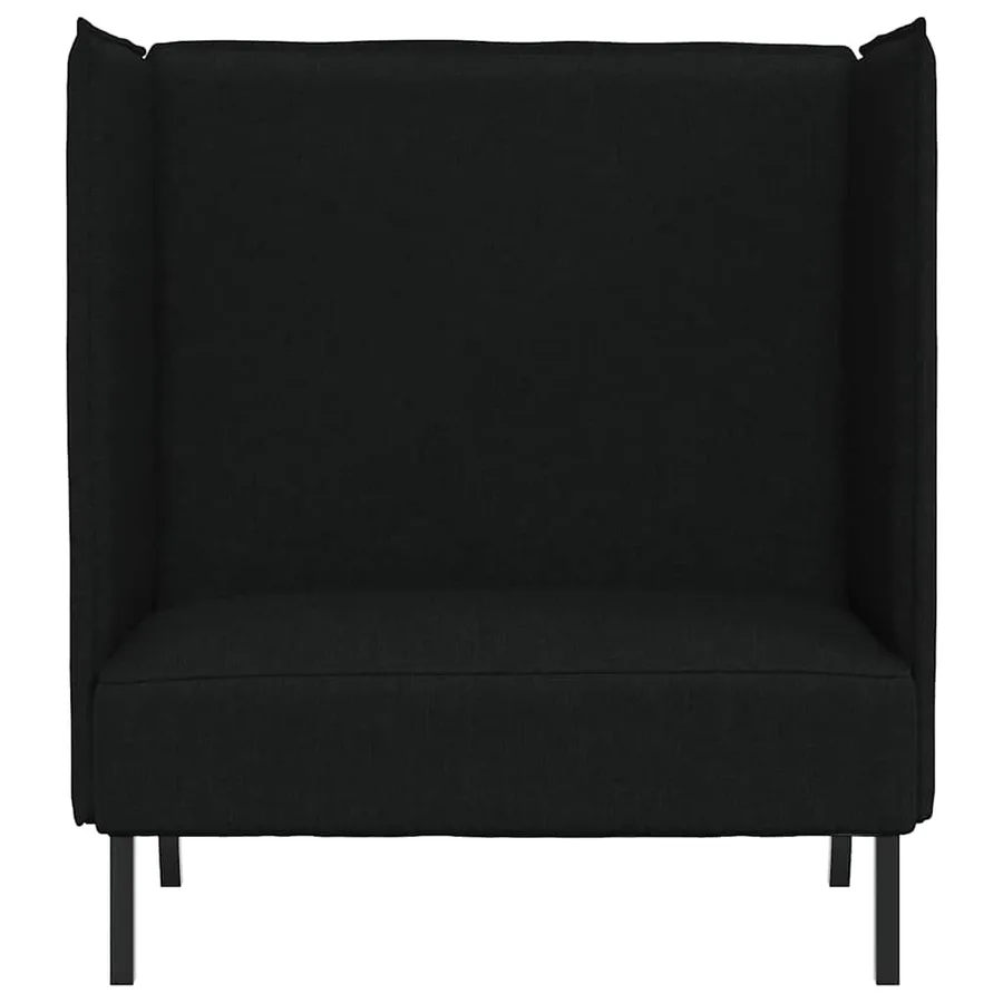 Canapé à Haut Dossier 101cm Noir tissu - 4