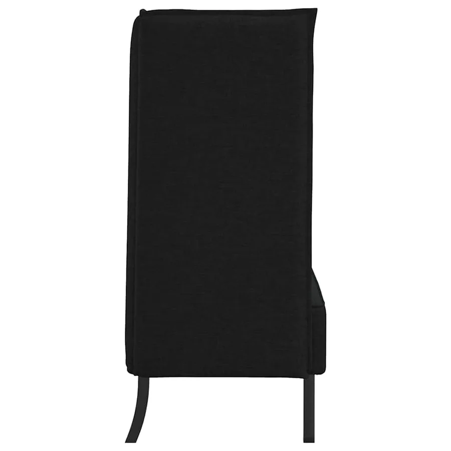 Canapé à Haut Dossier 101cm Noir tissu - 5