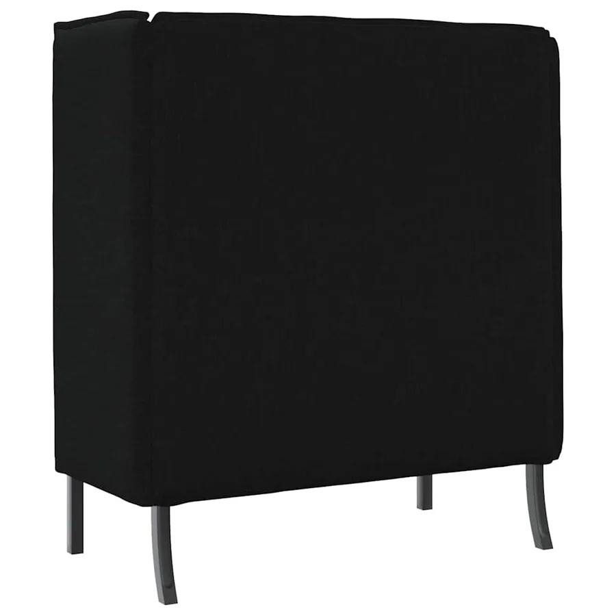 Canapé à Haut Dossier 101cm Noir tissu - 6