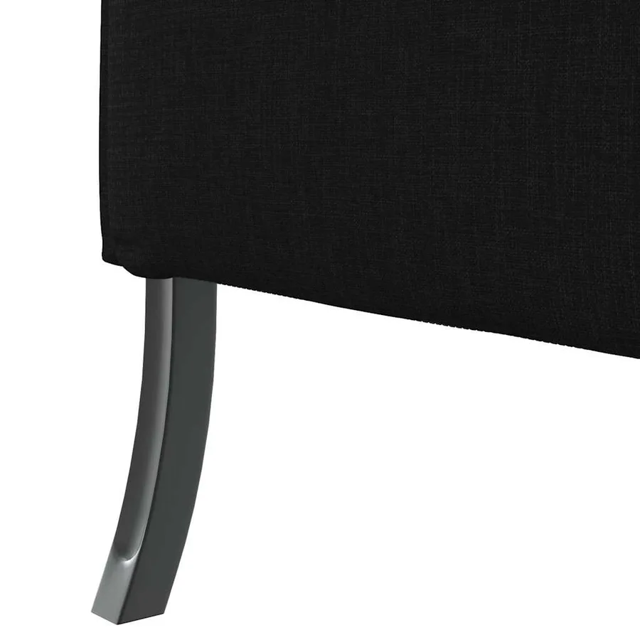 Canapé à Haut Dossier 101cm Noir tissu - 7