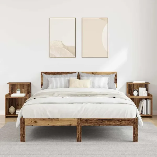 Cabinet de chevet 2 pcs Bois ancien 40 x 35 x 60 cm