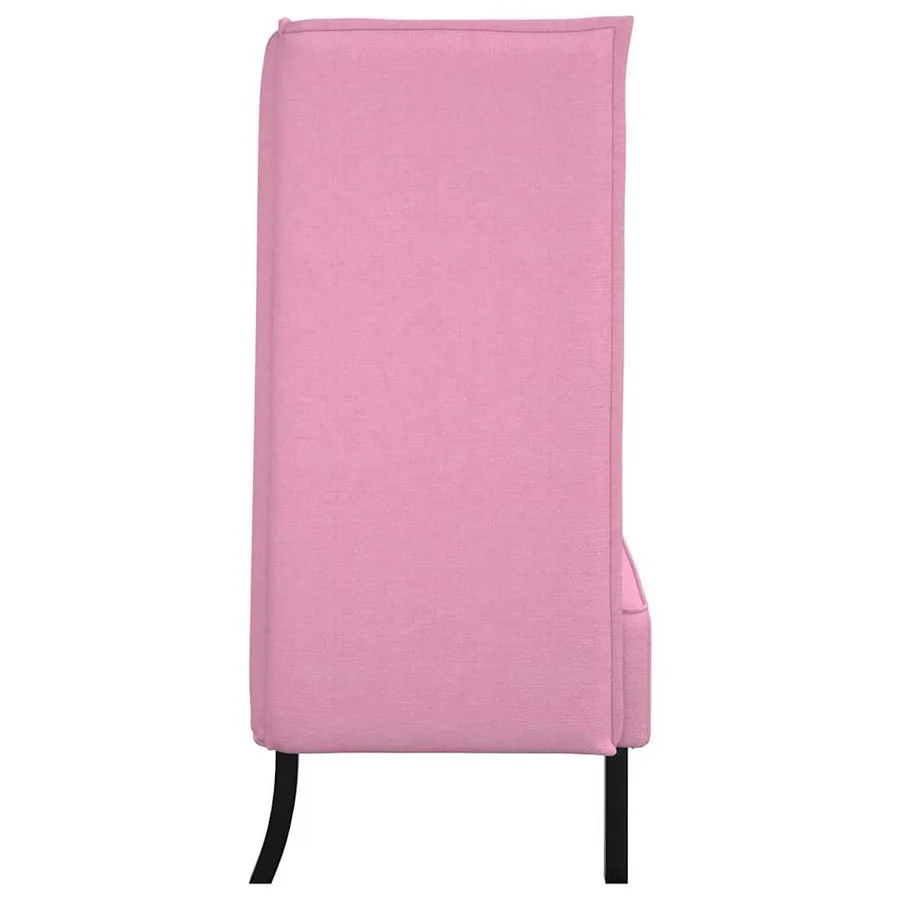 Canapé à Haut Dossier 101cm Rose tissu - 5