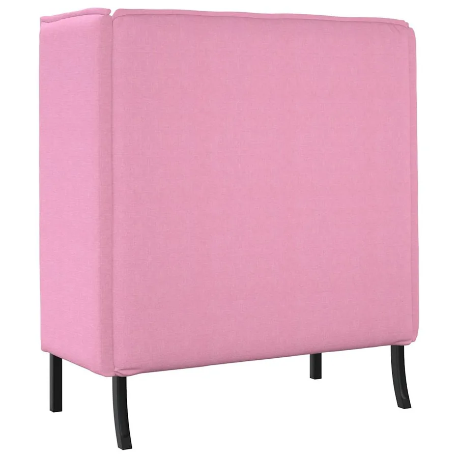 Canapé à Haut Dossier 101cm Rose tissu - 6