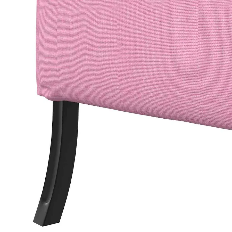 Canapé à Haut Dossier 101cm Rose tissu - 7