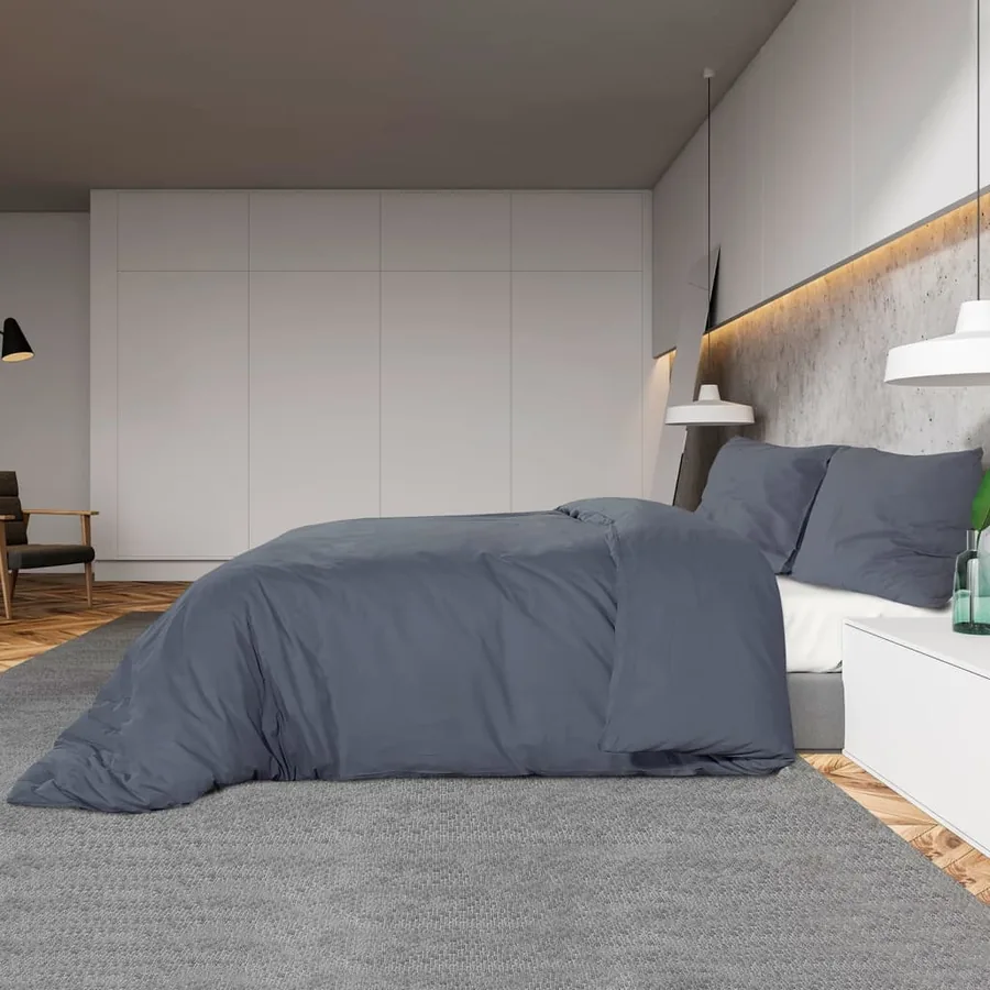 Ensemble de housse de couette Anthracite 220x240 cm Microfibre - 4