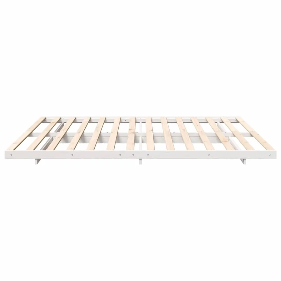 Cadre de lit Blanc 180 x 210 cm Pin massif - 6