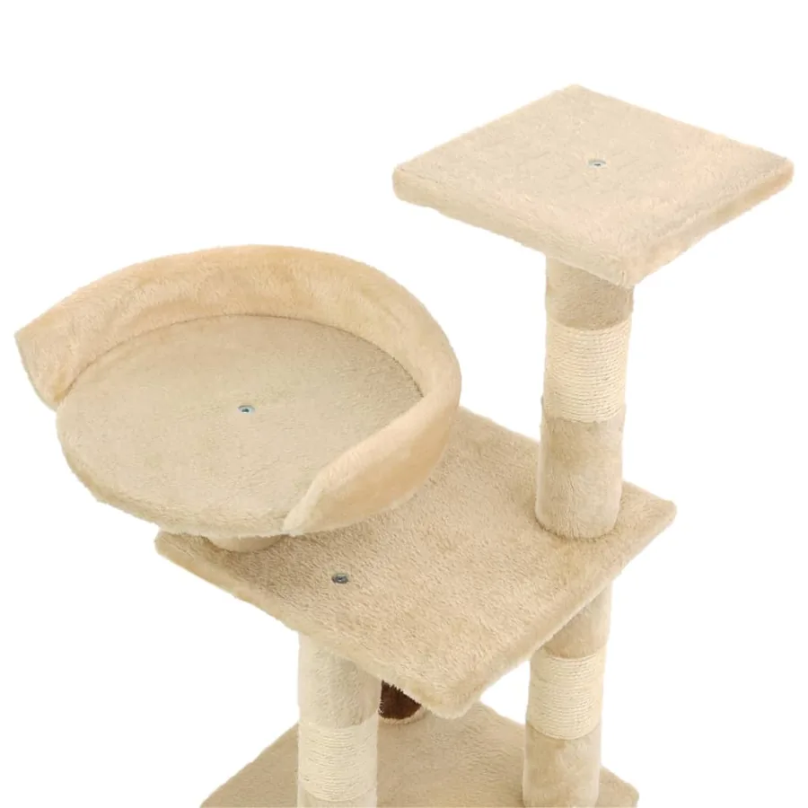 Arbre à chat avec griffoirs en sisal 65 cm Beige - 4